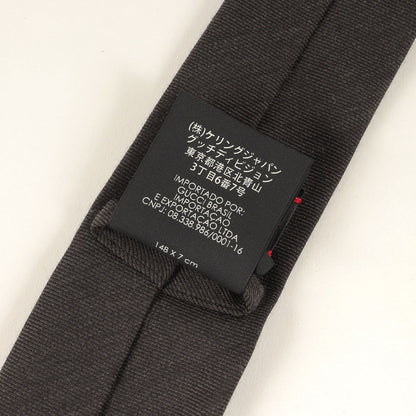 エンブレム刺繍 ウール/シルク ネクタイ