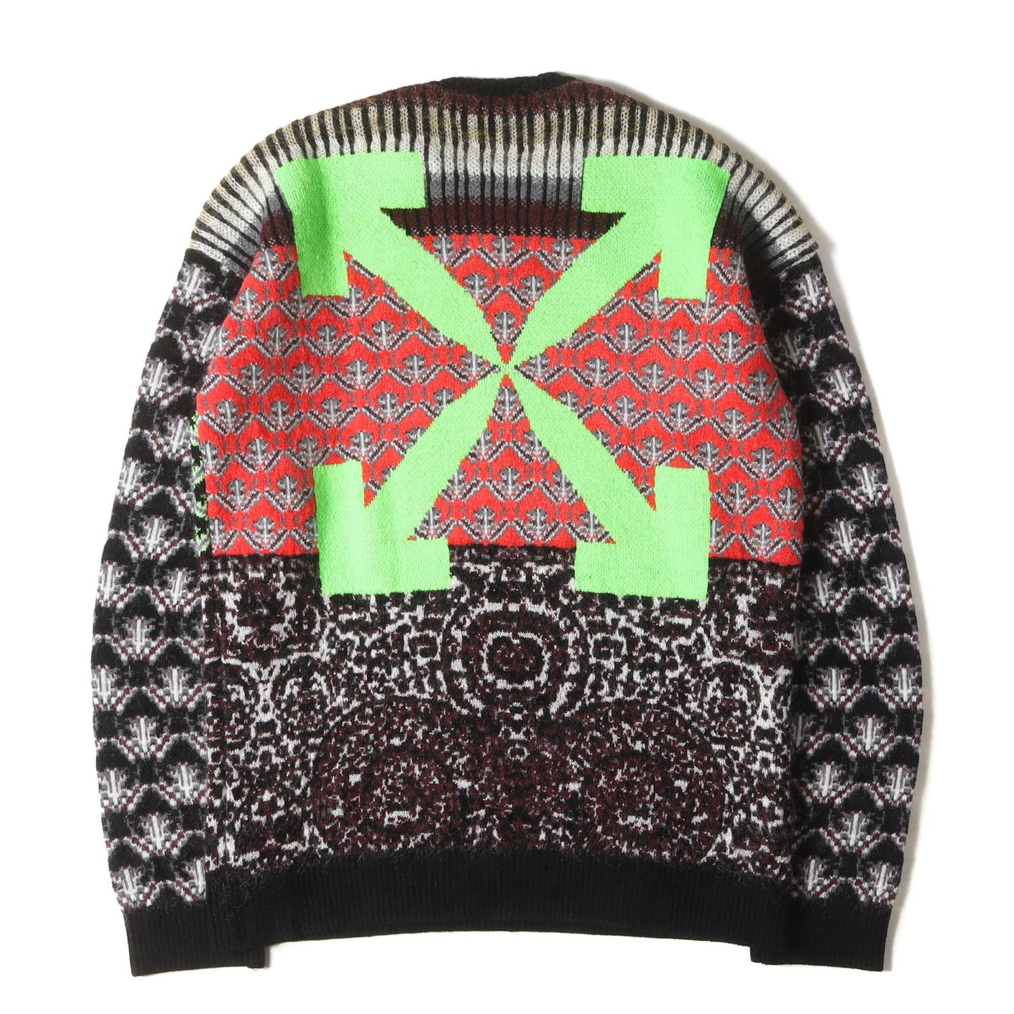 20AW アローマーク 総柄デザイン モヘヤニット セーター