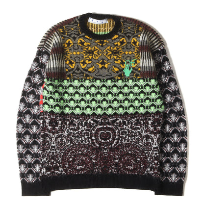 20AW アローマーク 総柄デザイン モヘヤニット セーター