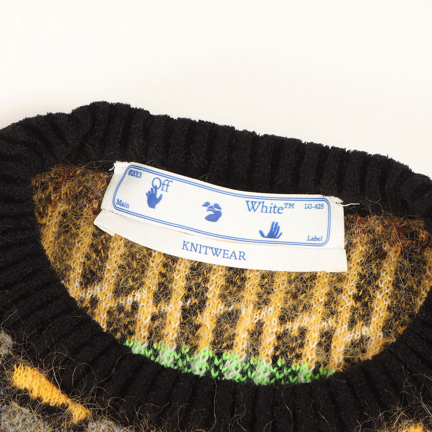 20AW アローマーク 総柄デザイン モヘヤニット セーター