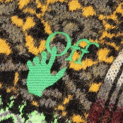 20AW アローマーク 総柄デザイン モヘヤニット セーター