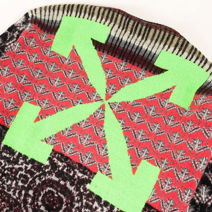 20AW アローマーク 総柄デザイン モヘヤニット セーター