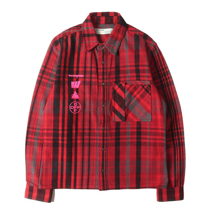 絵画グラフィック ヘビー チェックネルシャツ(Mariana de Silva check shirt)