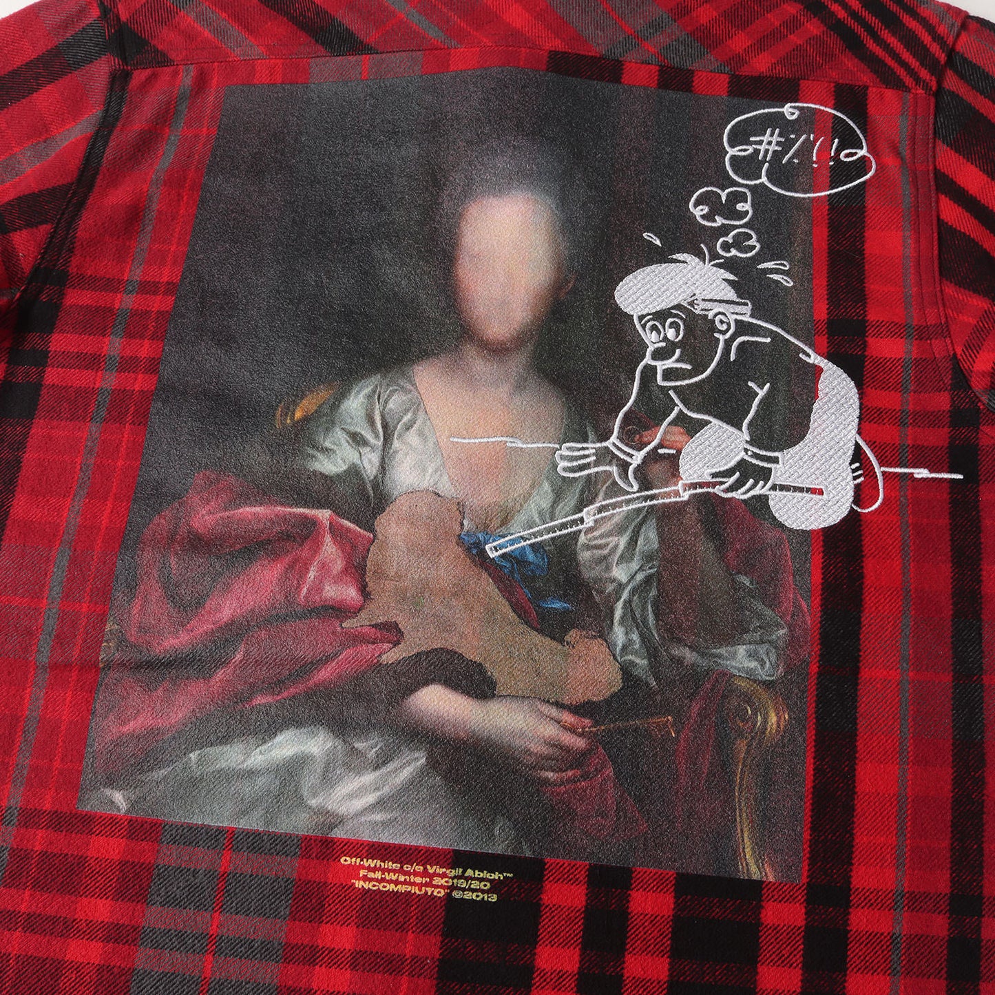 絵画グラフィック ヘビー チェックネルシャツ(Mariana de Silva check shirt)