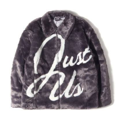21AW ビッグロゴ フェイクファー ジャケット(Faux Fur Coaches Jacket)