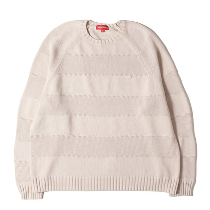 23SS スモールBOXロゴ ストライプ コットン ニット セーター(Small Box Stripe Sweater)