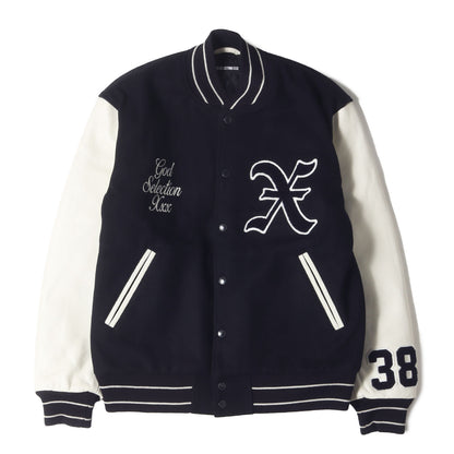 24AW 初売り 原宿限定 袖レザー メルトン スタジャン(VARSITY JACKET)