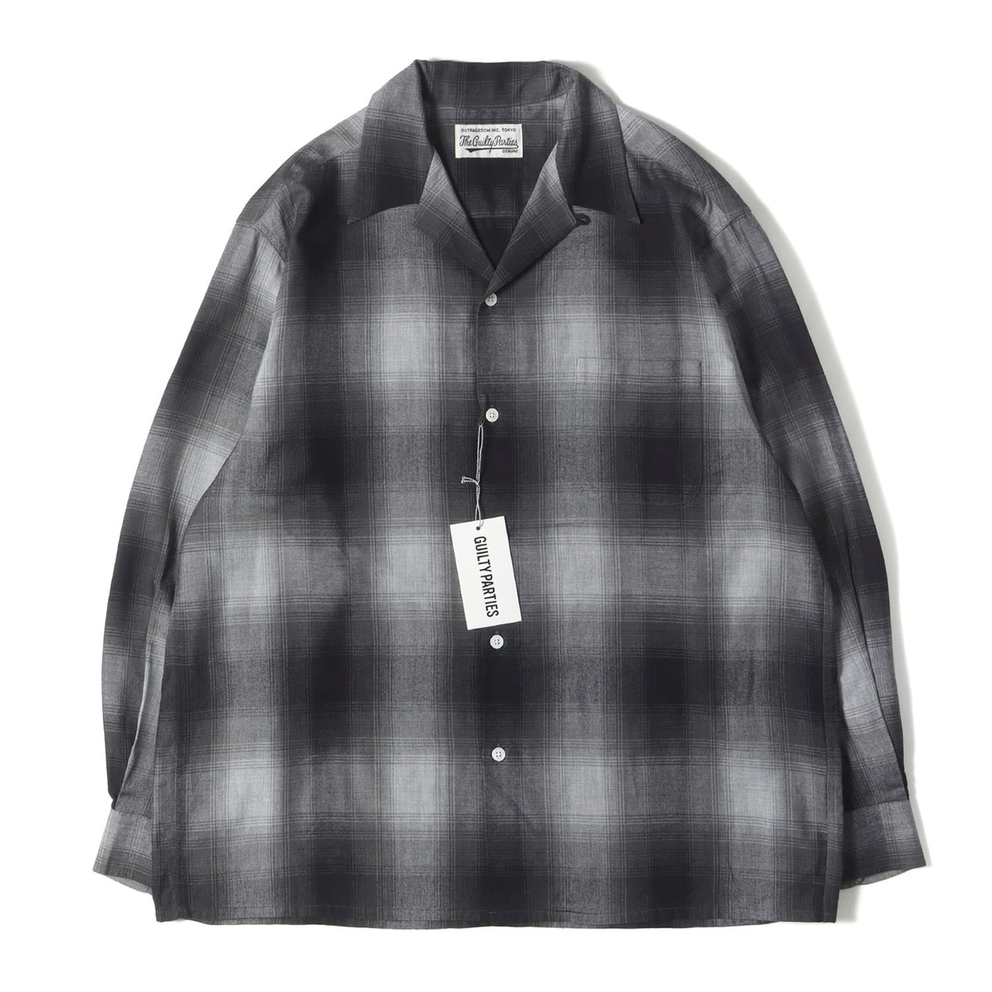 23AW オンブレチェック オープンカラー レーヨンシャツ(OMBRE CHECK OPEN COLLAR SHIRT L/S)