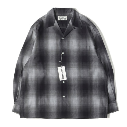 23AW オンブレチェック オープンカラー レーヨンシャツ(OMBRE CHECK OPEN COLLAR SHIRT L/S)