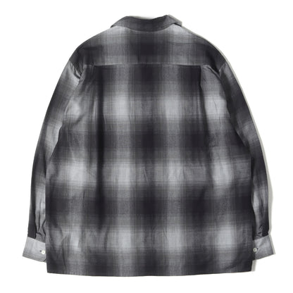 23AW オンブレチェック オープンカラー レーヨンシャツ(OMBRE CHECK OPEN COLLAR SHIRT L/S)