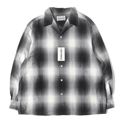 23AW オンブレチェック オープンカラー レーヨンシャツ(OMBRE CHECK OPEN COLLAR SHIRT L/S)