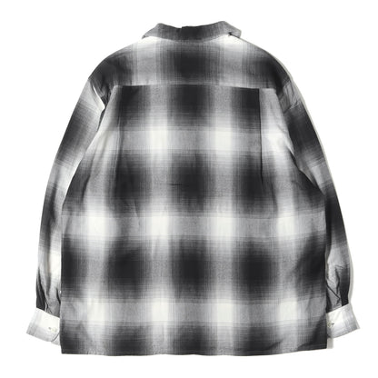 23AW オンブレチェック オープンカラー レーヨンシャツ(OMBRE CHECK OPEN COLLAR SHIRT L/S)