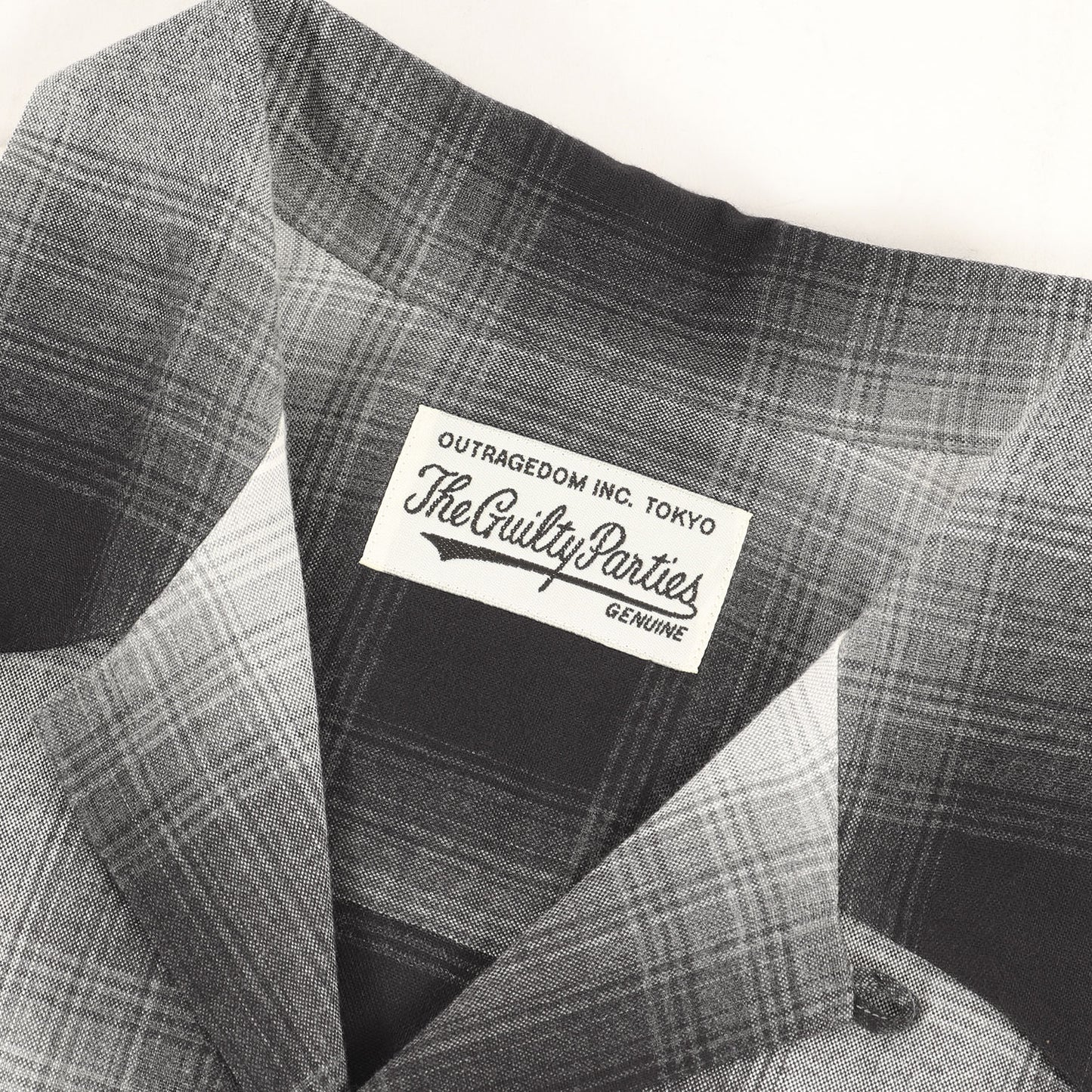 23AW オンブレチェック オープンカラー レーヨンシャツ(OMBRE CHECK OPEN COLLAR SHIRT L/S)