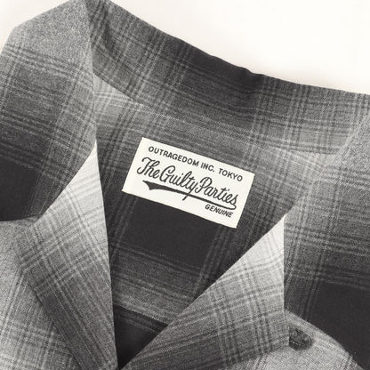 23AW オンブレチェック オープンカラー レーヨンシャツ(OMBRE CHECK OPEN COLLAR SHIRT L/S)