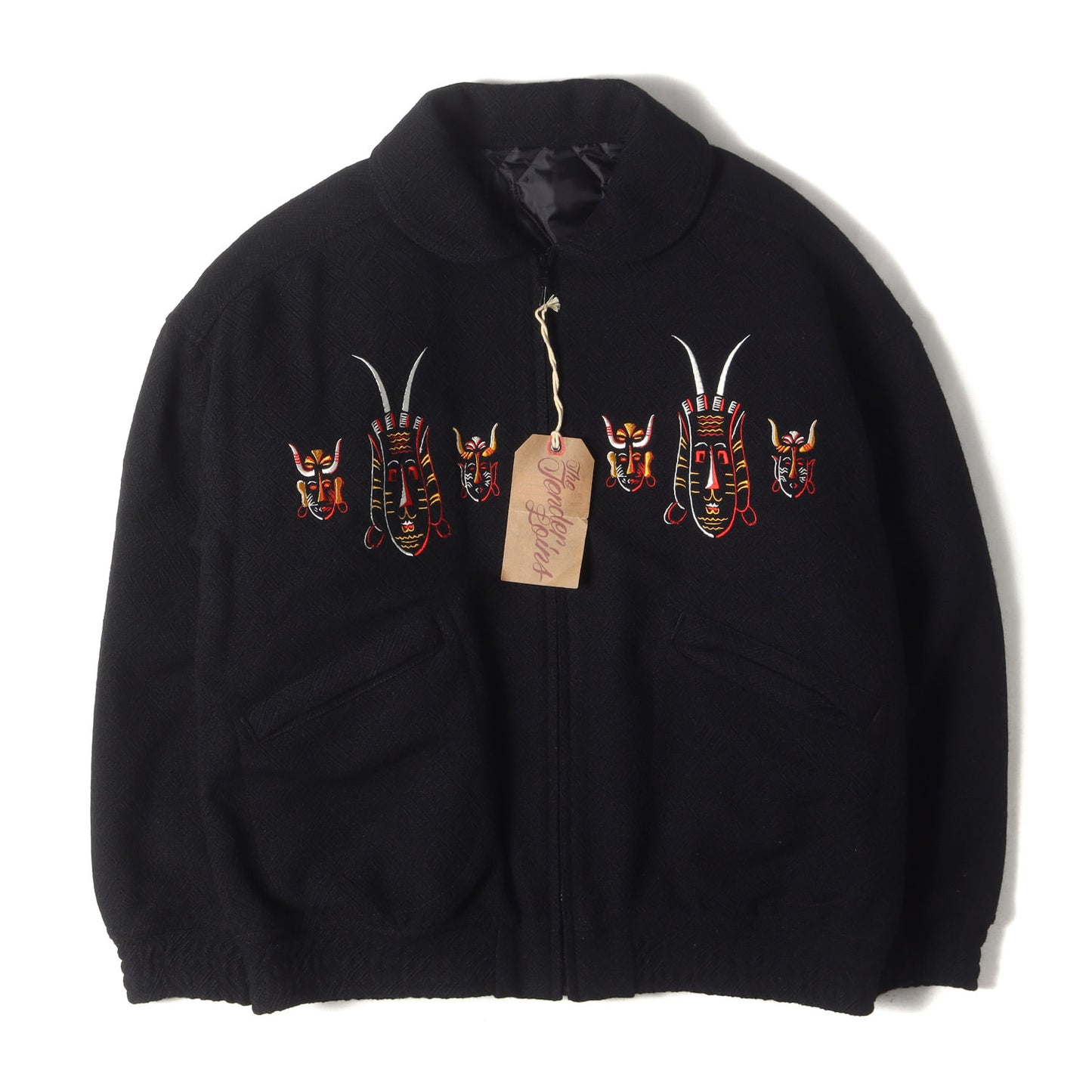 民族刺繍 メルトンウール バーシティジャケット(MELTON VARSITY JKT )