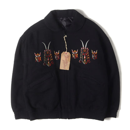 民族刺繍 メルトンウール バーシティジャケット(MELTON VARSITY JKT )