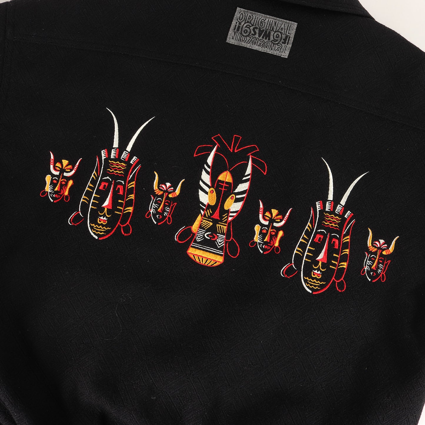 民族刺繍 メルトンウール バーシティジャケット(MELTON VARSITY JKT )
