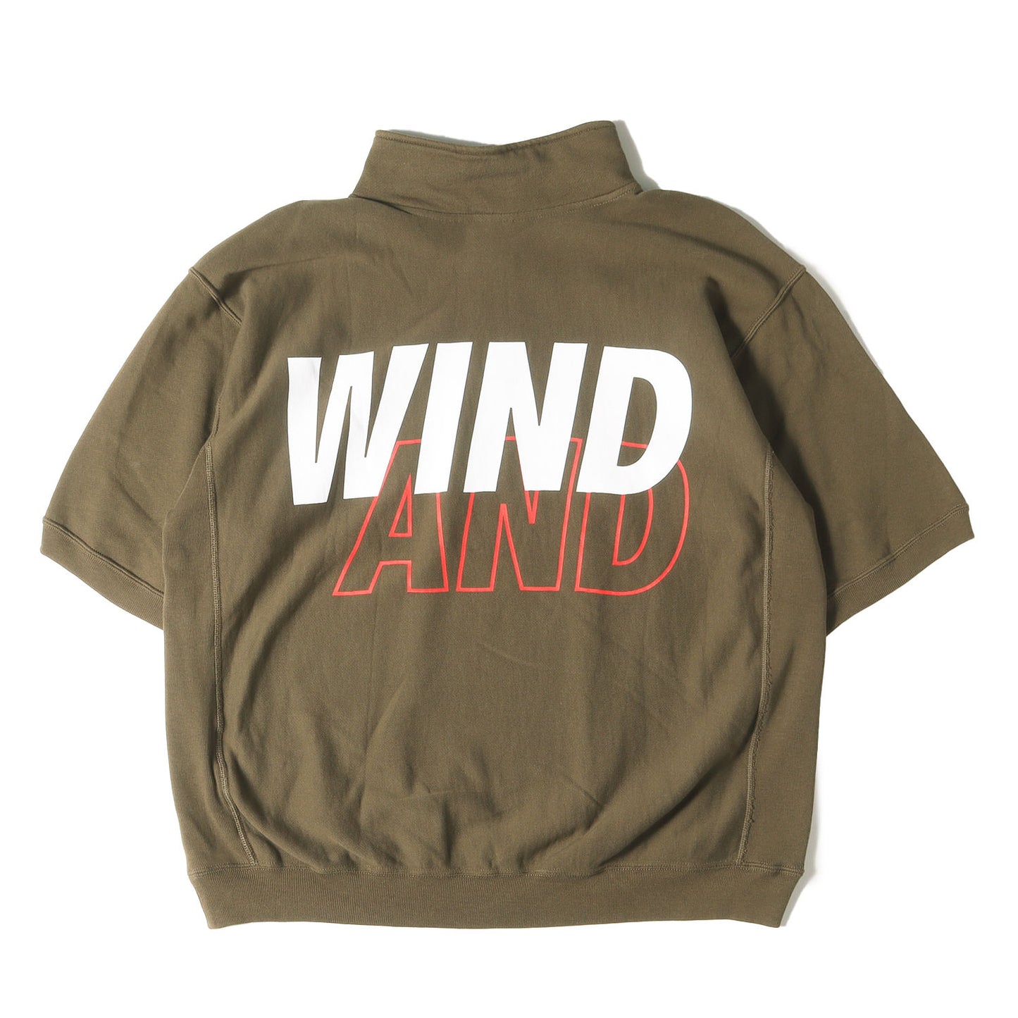 24SS ×Champion リバースウィーブ ハーフジップ 半袖スウェット