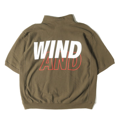 24SS ×Champion リバースウィーブ ハーフジップ 半袖スウェット