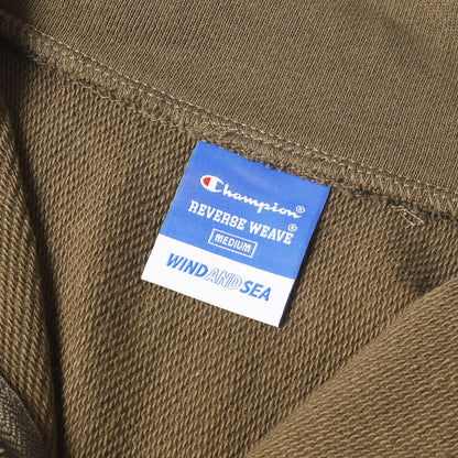 24SS ×Champion リバースウィーブ ハーフジップ 半袖スウェット