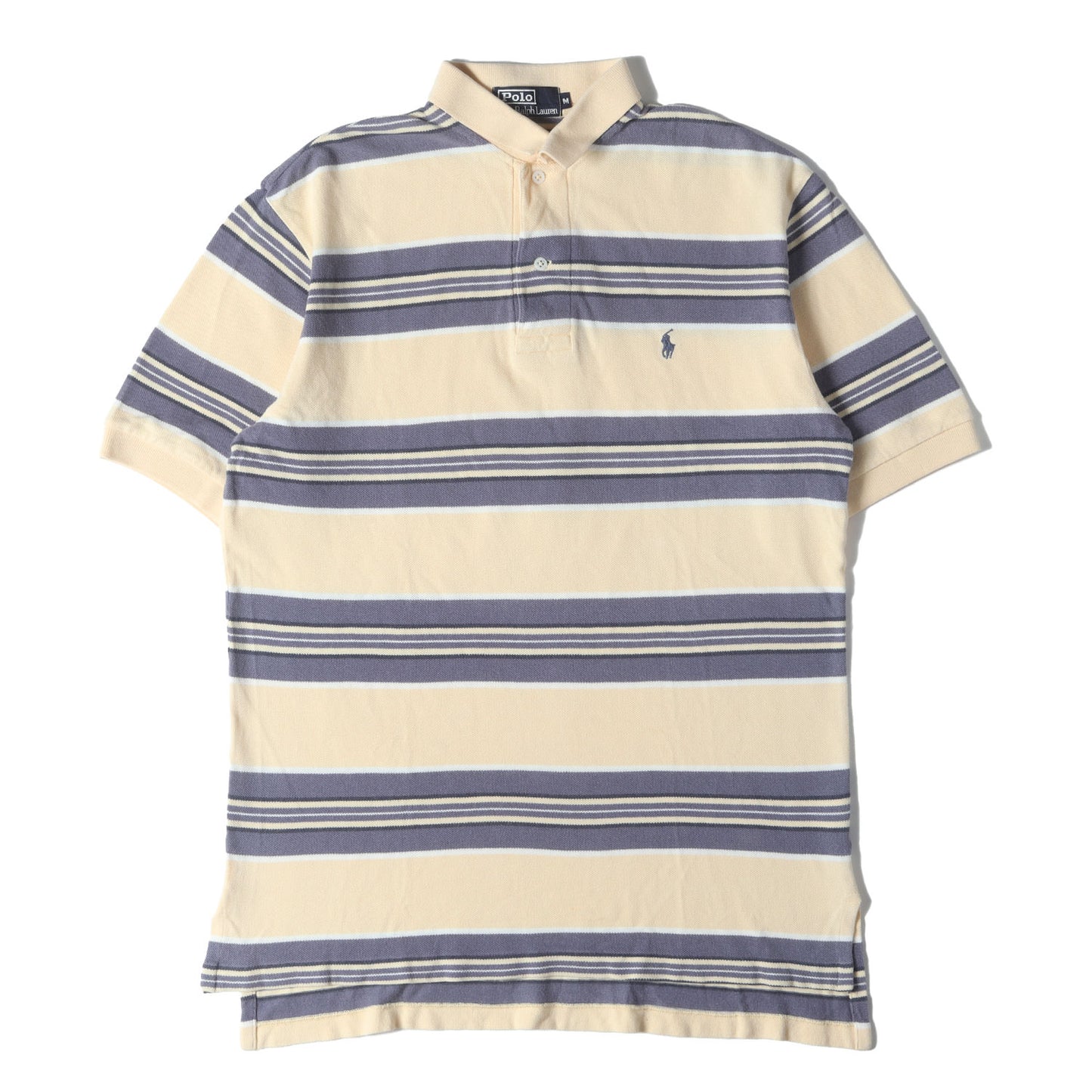 90s ボーダー 鹿の子ポロシャツ