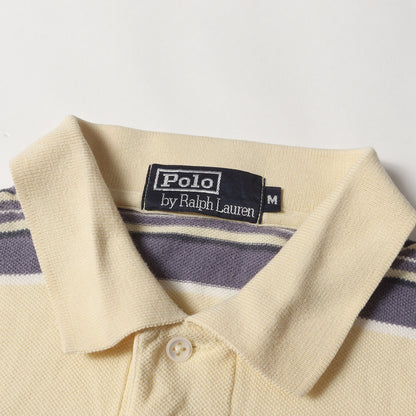 90s ボーダー 鹿の子ポロシャツ
