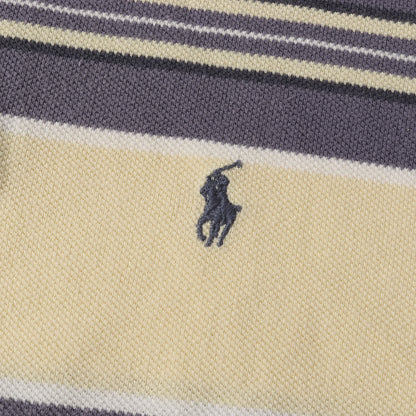 90s ボーダー 鹿の子ポロシャツ