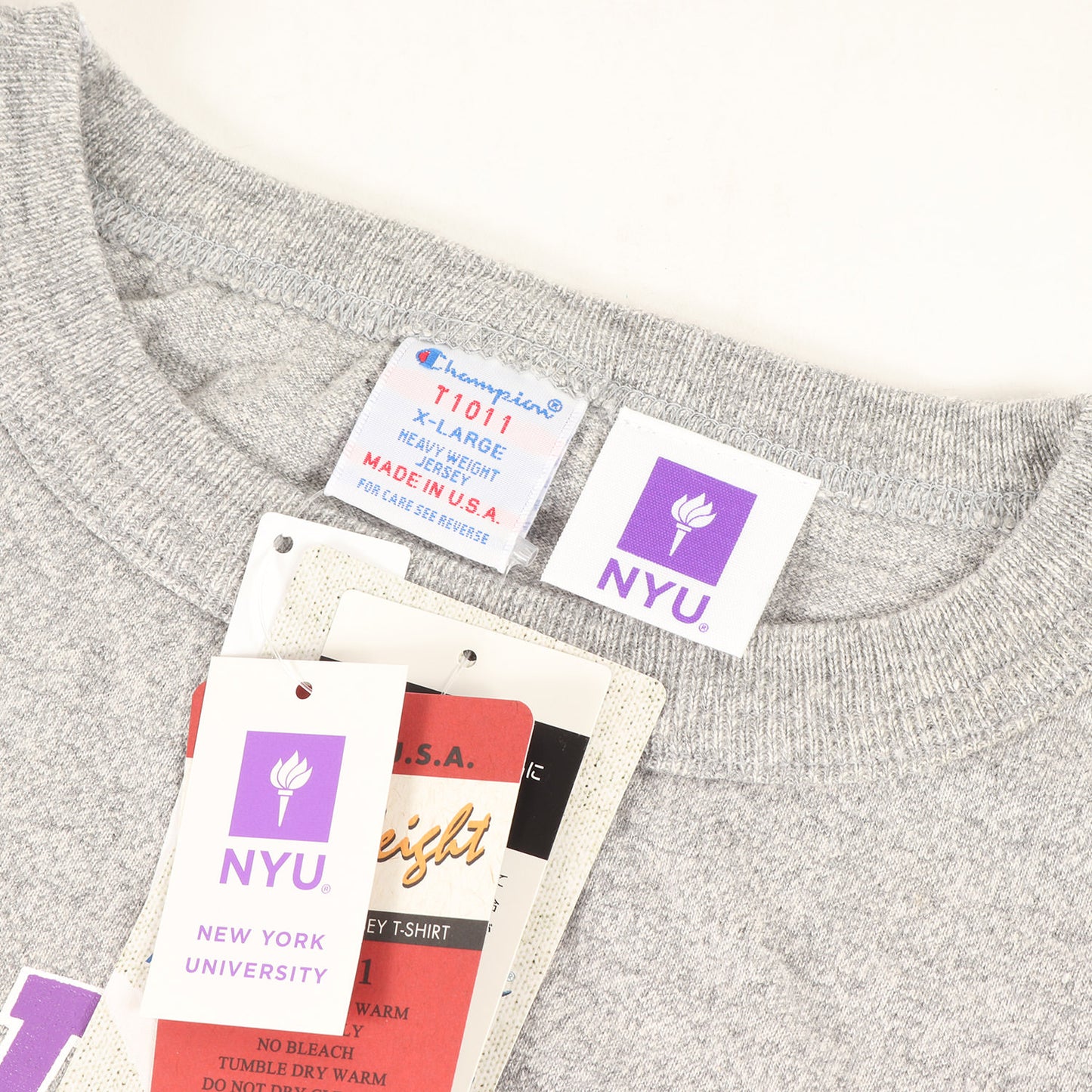 T1011 ×NYU / ニューヨーク大学 カレッジ ヘビー Tシャツ(USA製)