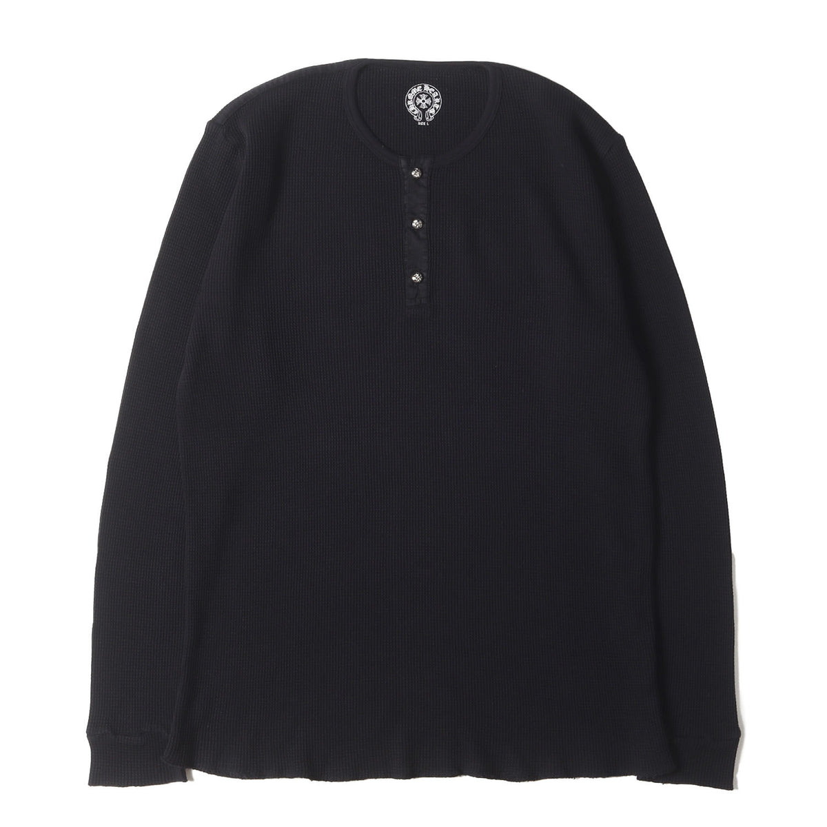 CHROME HEARTS (クロムハーツ) クロスボール ボタン ヘンリーネック 