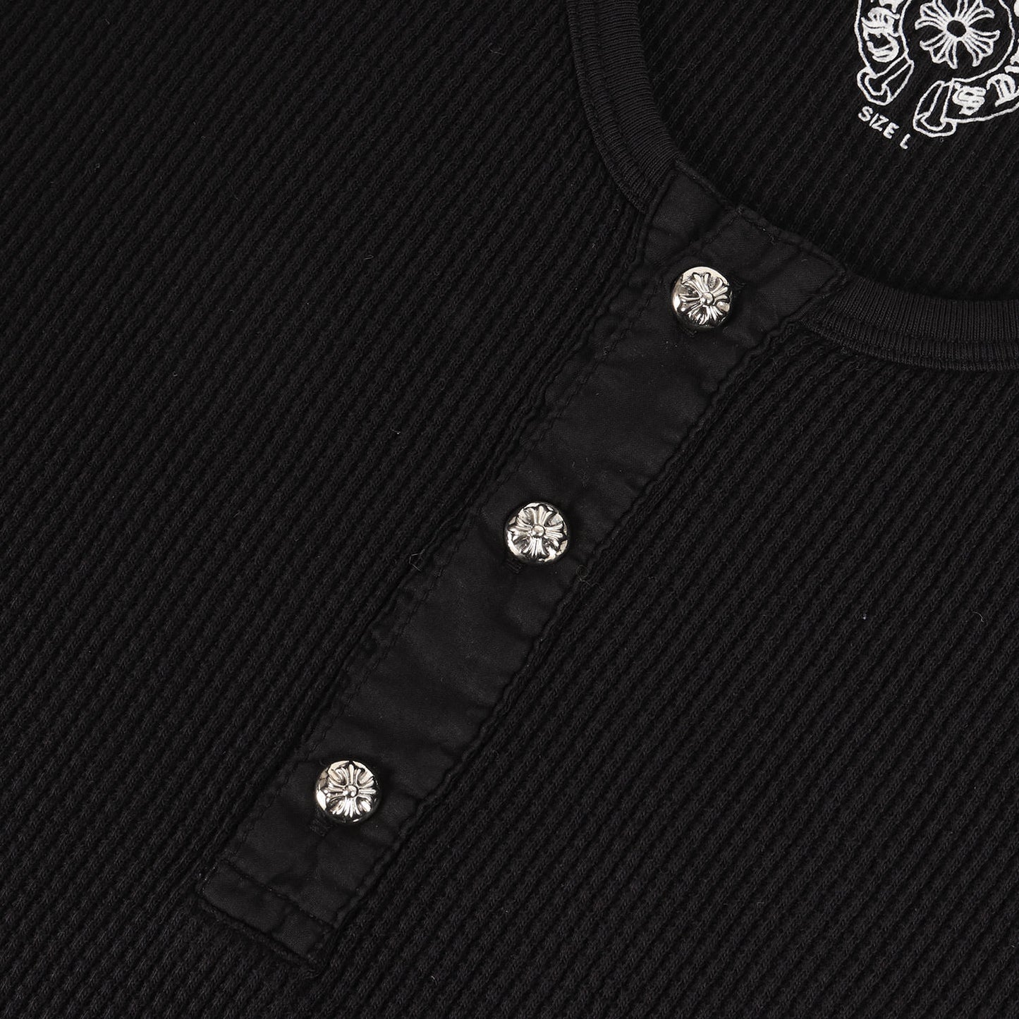 クロスボール ボタン ヘンリーネック サーマル ロングスリーブ Tシャツ