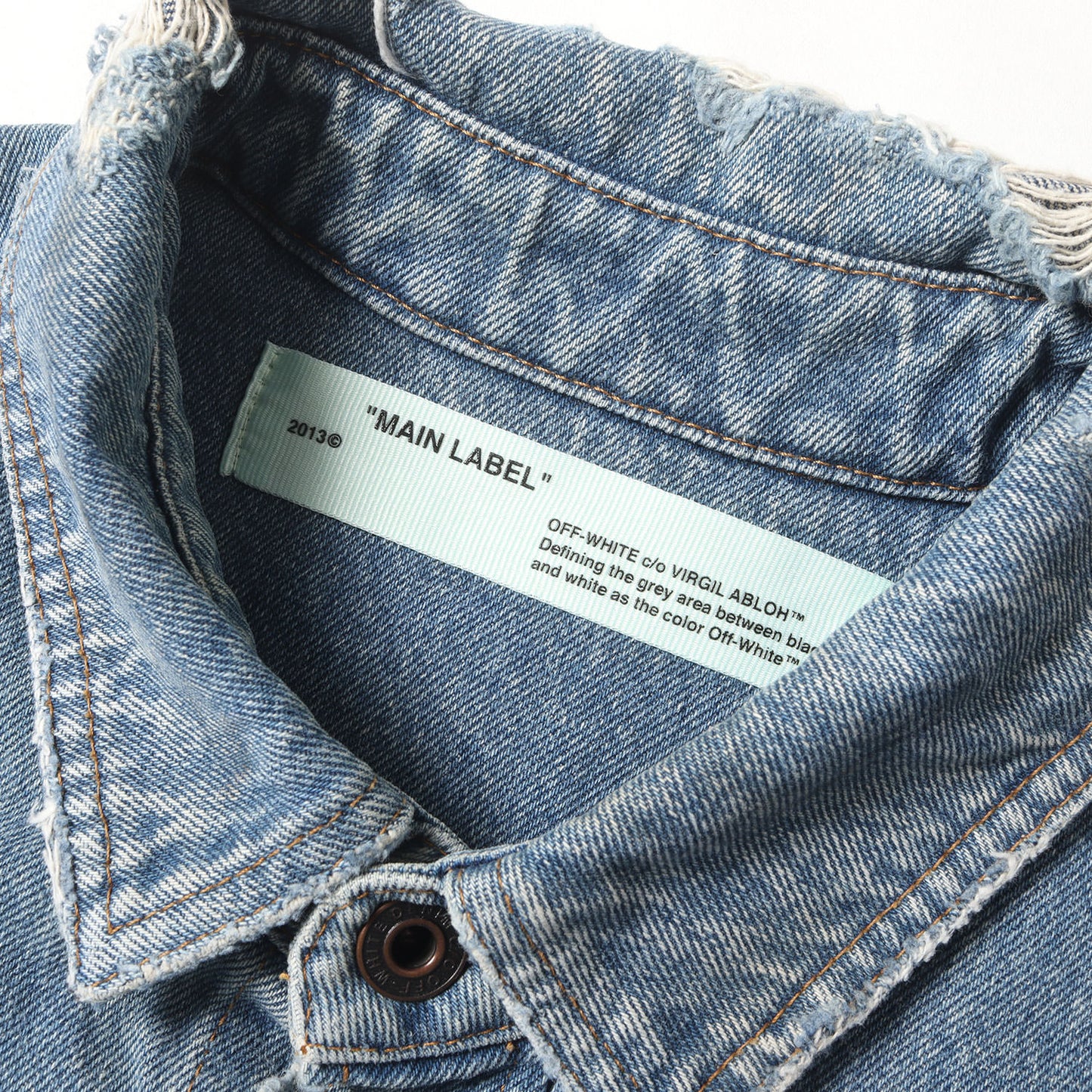 ヴィンテージ加工 グラデーションアロー デニムシャツ(GRADIENT ARROW VINTAGE DENIM SHIRT)