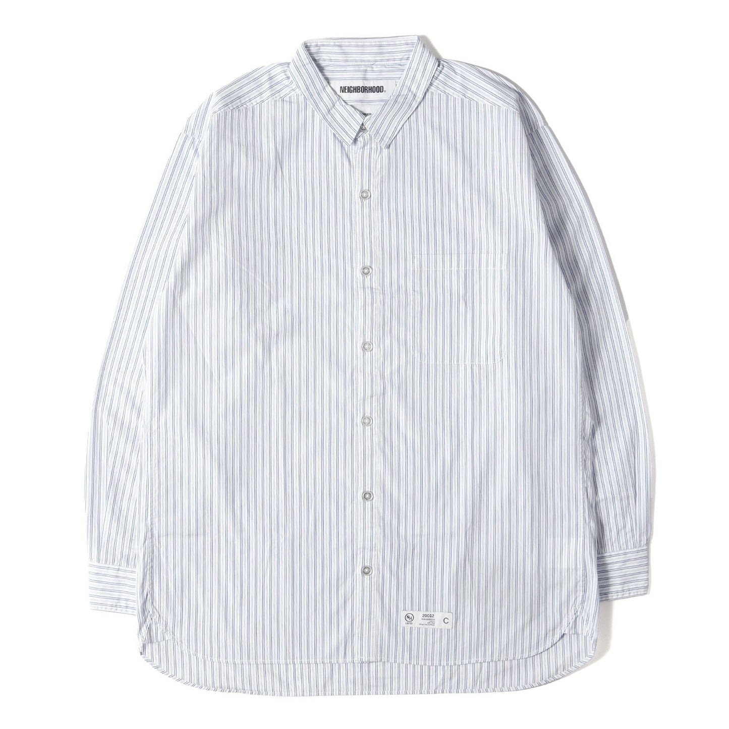 20SS 切替し ストライプ コットンシャツ(DESIGN-1 / C-SHIRT. LS)