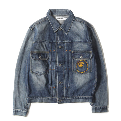 00s チャンピオンロゴ ヴィンテージ加工 2nd デニムジャケット