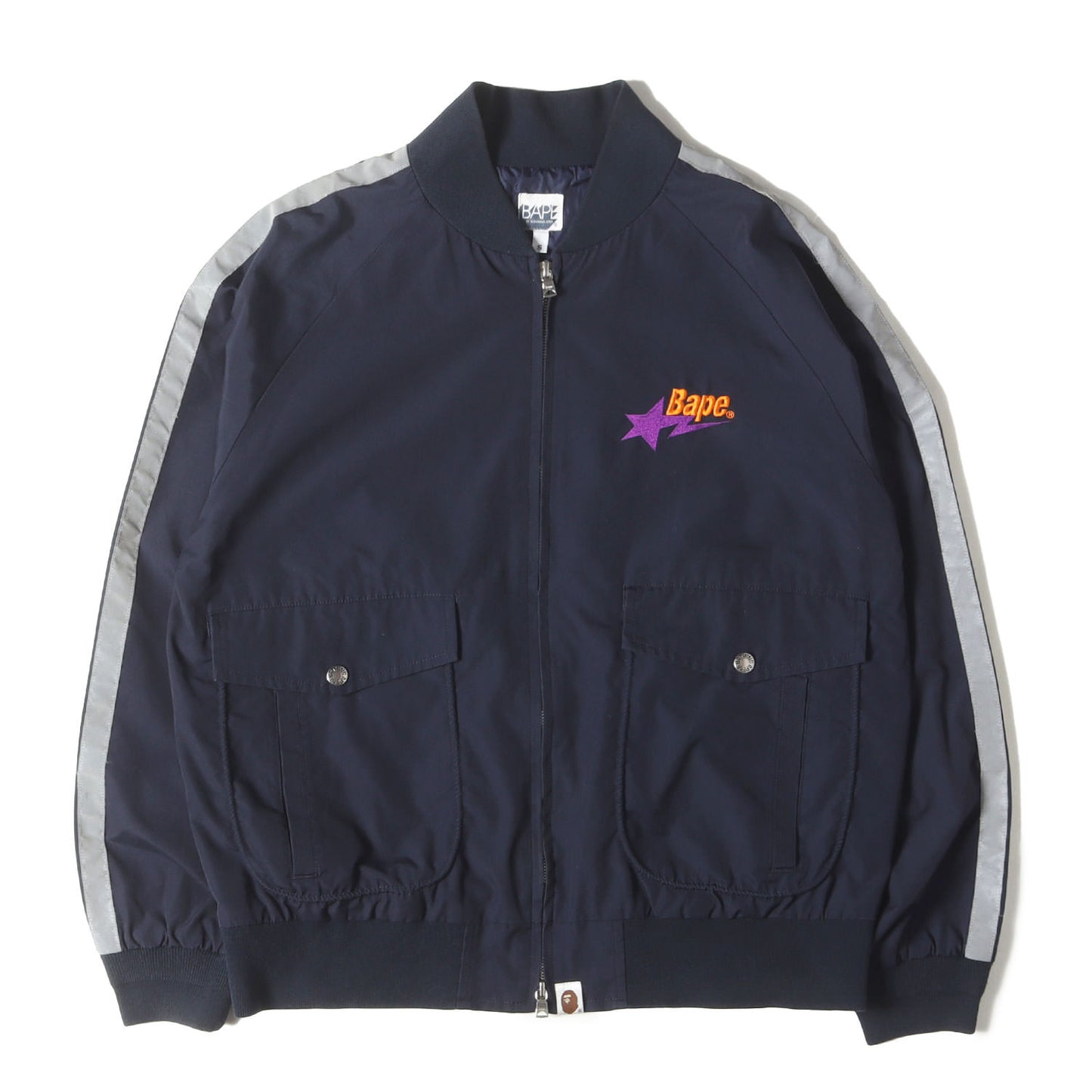 00s BAPESTAロゴ リフレクターライン ジップ ジャケット