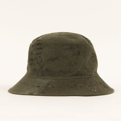23AW ×Dr. Woo ヴィンテージリメイク タトゥーアート バケットハット(BUCKETHAT TATOO)
