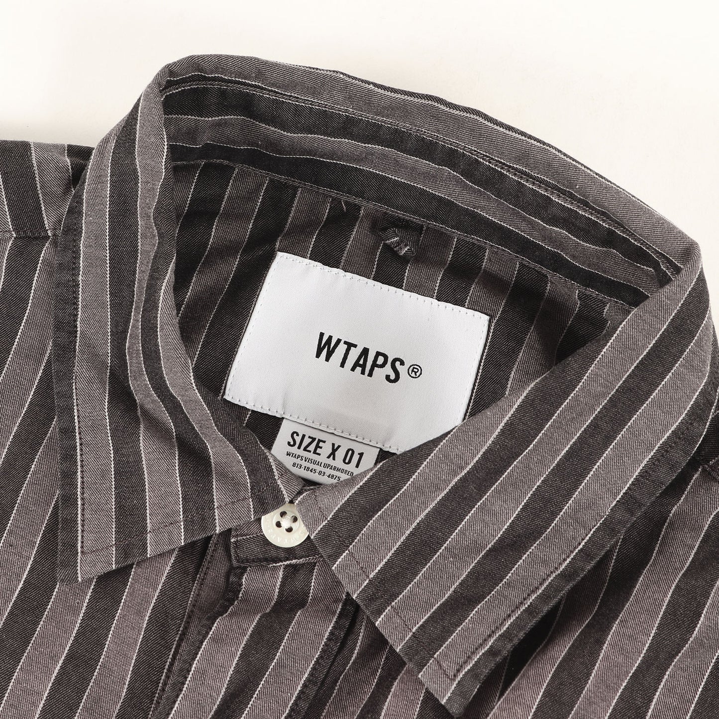 ストライプ ヘリンボーン コットンシャツ(BOUTIQUE LS)