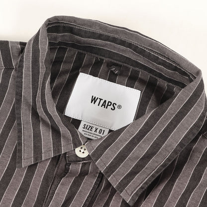 ストライプ ヘリンボーン コットンシャツ(BOUTIQUE LS)