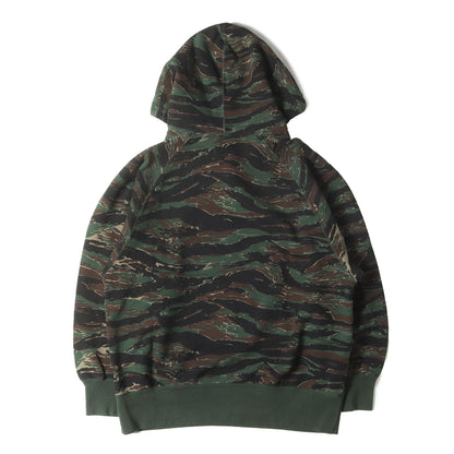 カレッジロゴ タイガーカモ スウェットパーカー(DESIGN HOODED 04)