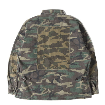 ×A BATHING APE 1stカモ コンビ ミリタリー シャツジャケット(JUNGLE L/S)