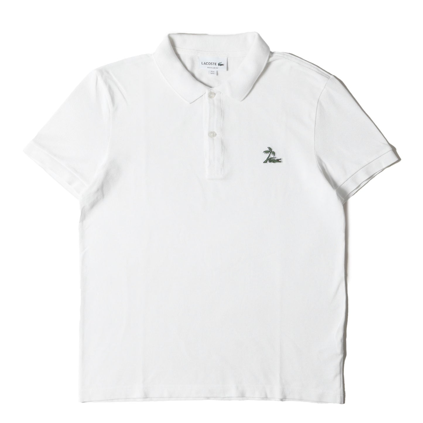 ヤシの木&ワニ ワッペン 鹿の子生地 ポロシャツ(REGULAR FIT)