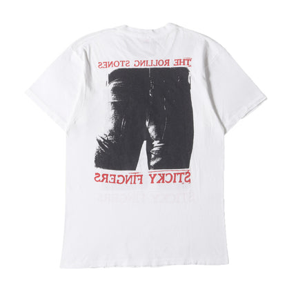 90s The Rolling Stones Sticky Fingers ジップ付き Tシャツ(Hanesボディ)