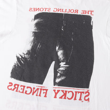 90s The Rolling Stones Sticky Fingers ジップ付き Tシャツ(Hanesボディ)