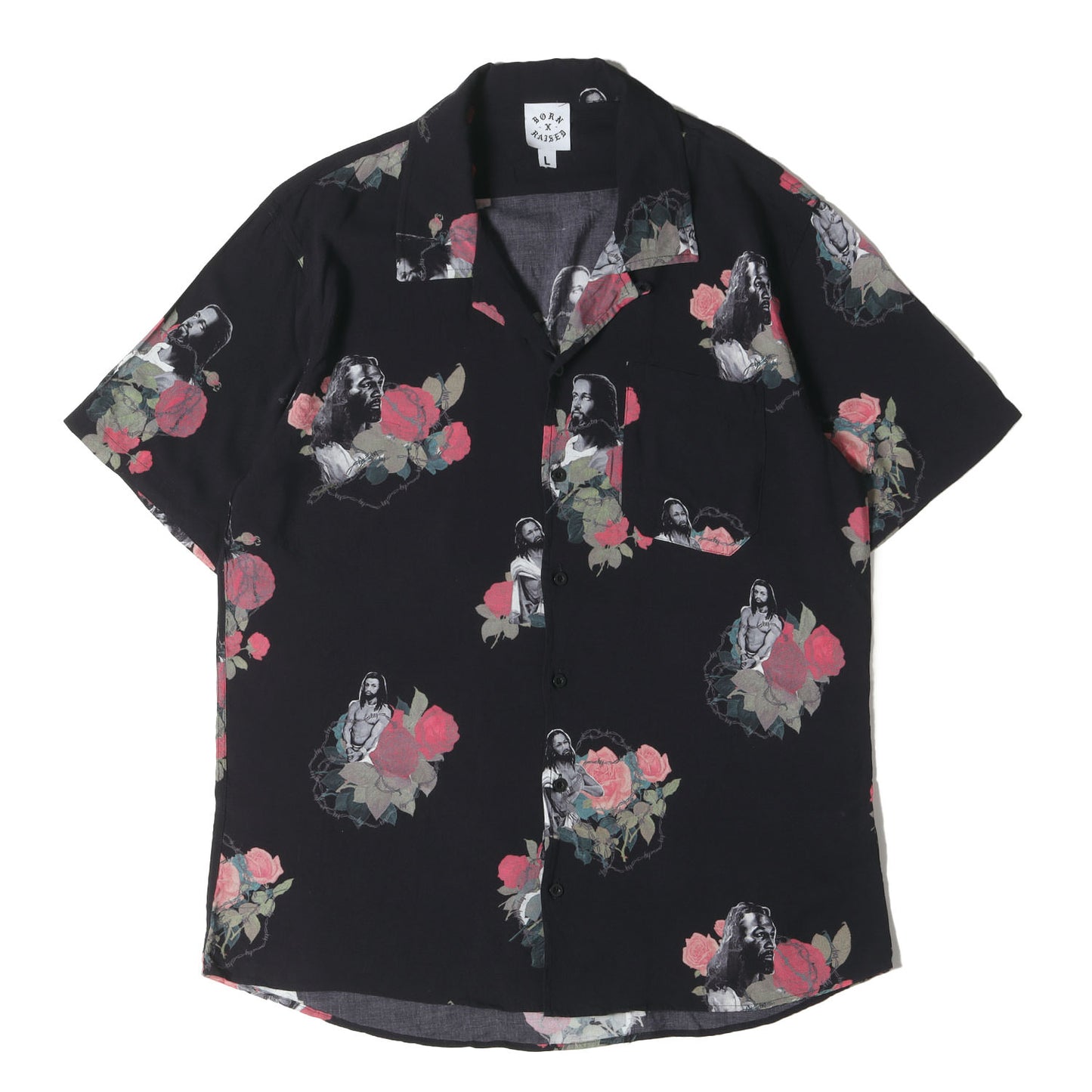 フォトコラージュ レーヨン アロハシャツ