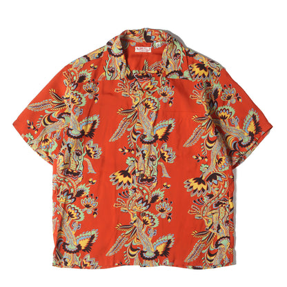 16SS モハラレディ柄 レーヨン アロハシャツ(MOHALA LADY BORDER)