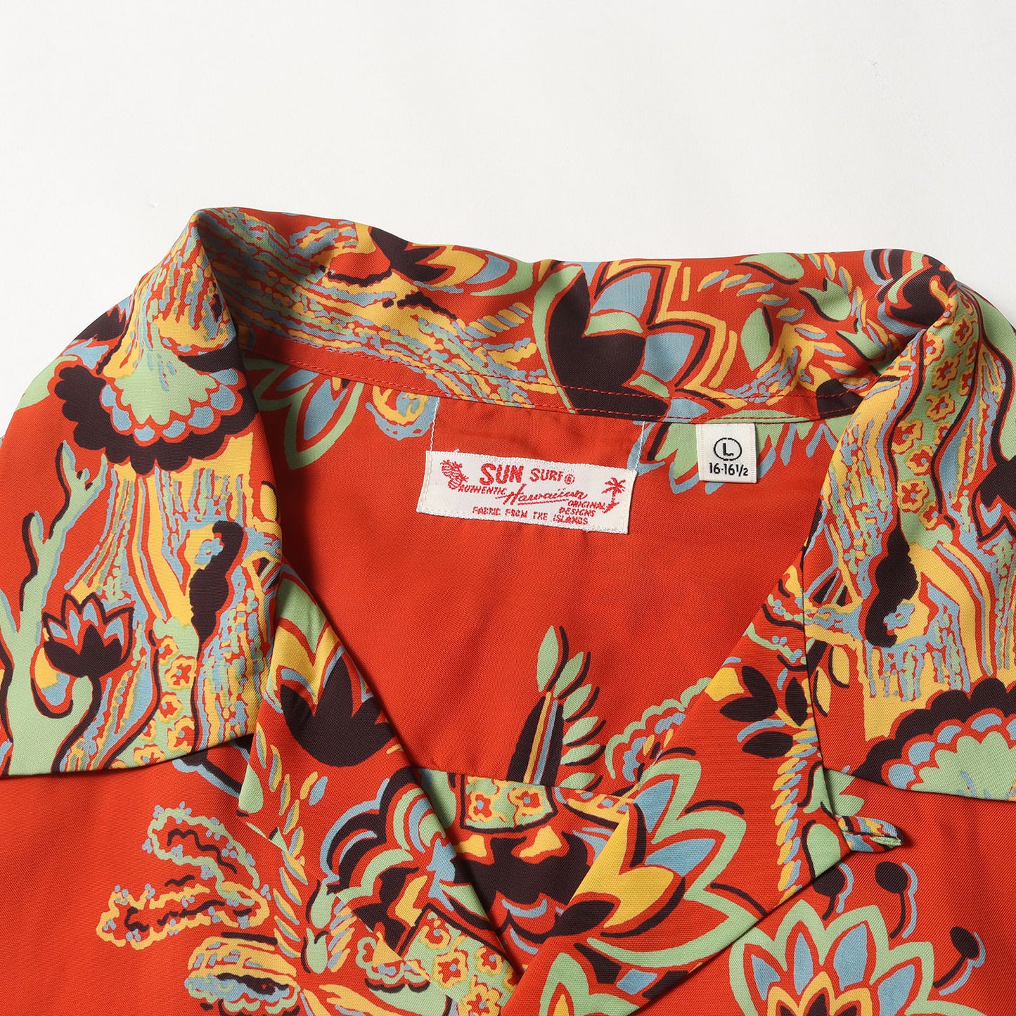 16SS モハラレディ柄 レーヨン アロハシャツ(MOHALA LADY BORDER)