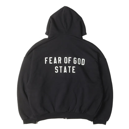 24AW FOG ESSENTIALS アップリケロゴ オーバーサイズ ジップ スウェットパーカー