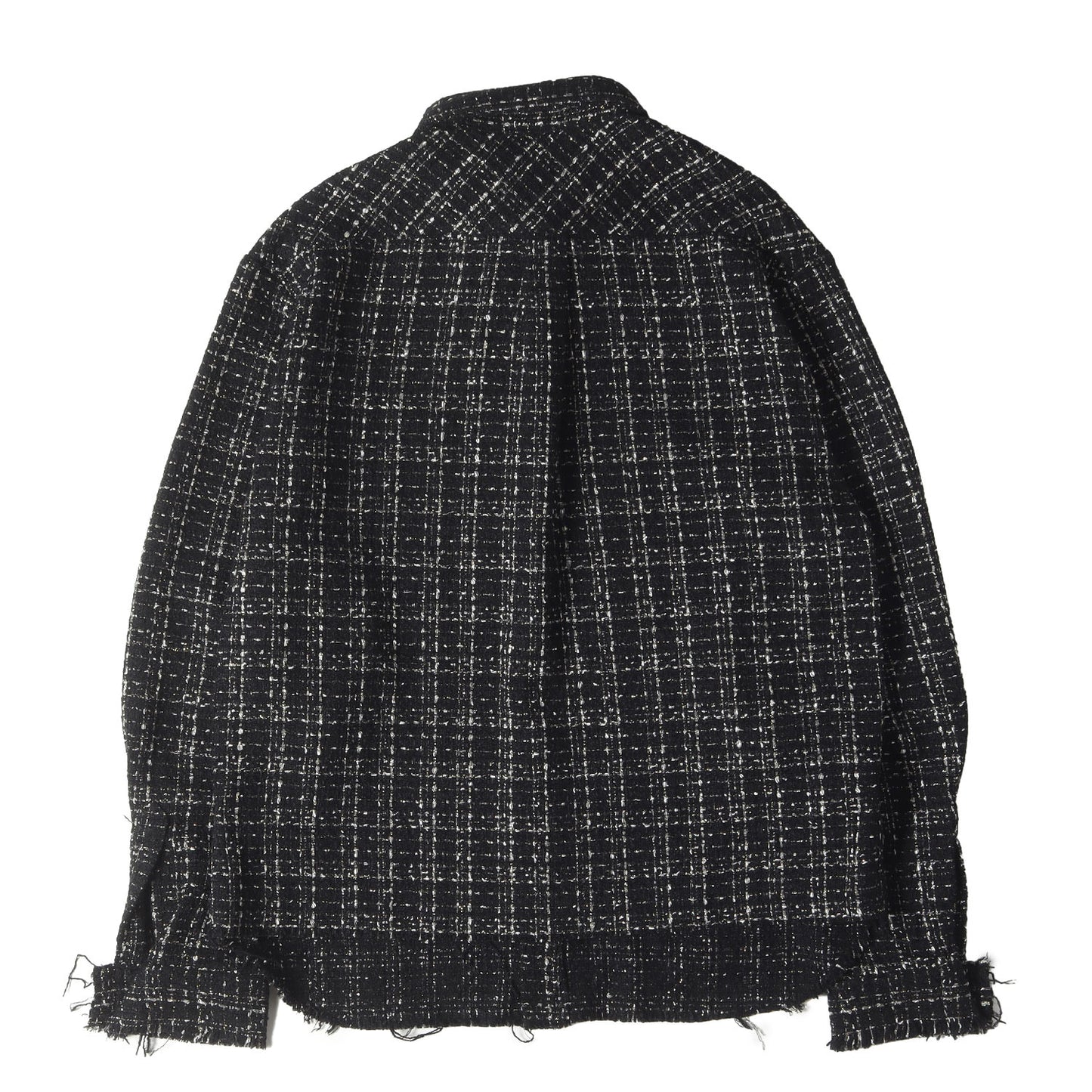 ラメツイード オーバーサイズ 切りっぱなしシャツ