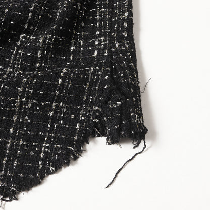 ラメツイード オーバーサイズ 切りっぱなしシャツ