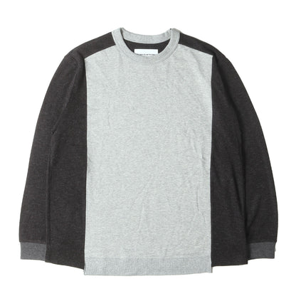 ニット コンビ クルーネック スウェット