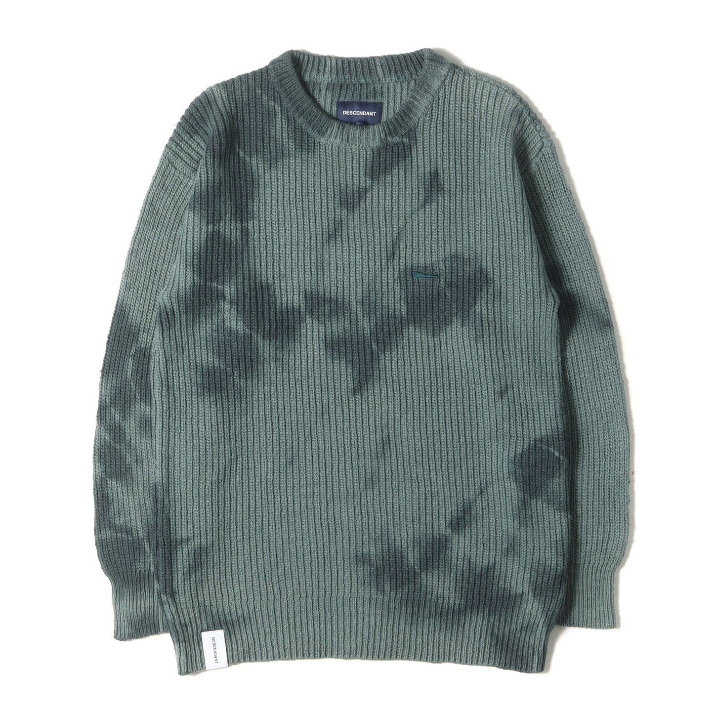 タイダイ染め クルーネック ニットセーター(SMOKE COTTON KNIT)